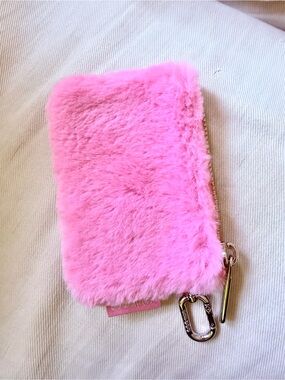 Lululemon pink fuzzy wallet